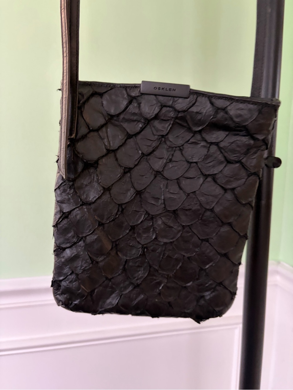 Osklen Black Textured Leather Crossbody Bag - Picture 3 of 7